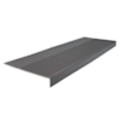 Roppe Rubber Light Duty Rib Design Stair Tread Square Nose 12.63" x 48" Charcoal